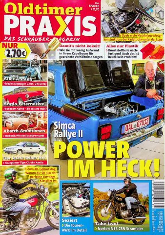 Deckblatt Oldtimer Praxis (05/2018)